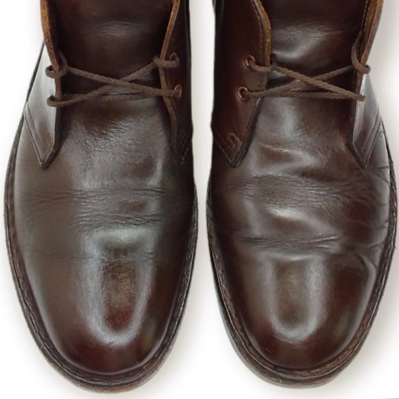 Clarks Desert Chukka Boots Size 10.5M Brown Leather Lace Up Classic main image 9